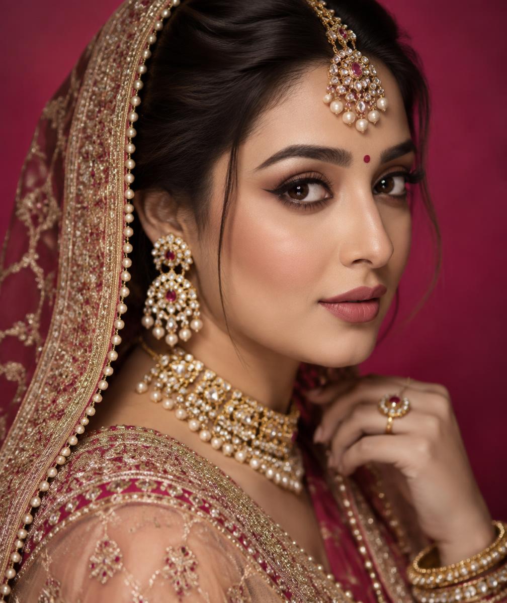 Maquillage de mariée indienne